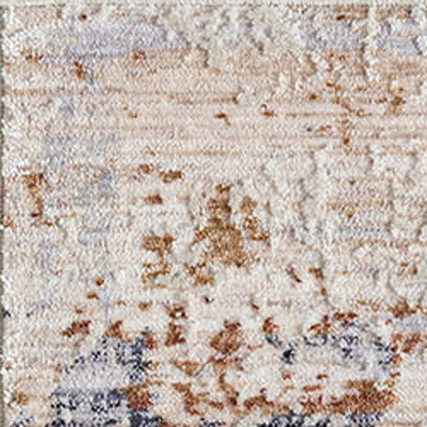 5' X 8' Ivory And Blue Abstract Area Rug