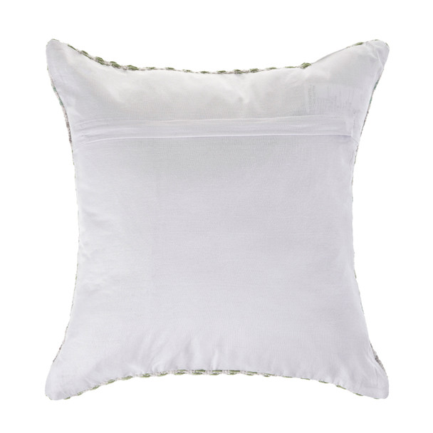 Set Of Two 18" X 18" White Chevron Zippered 100% Cotton Throw Pillow