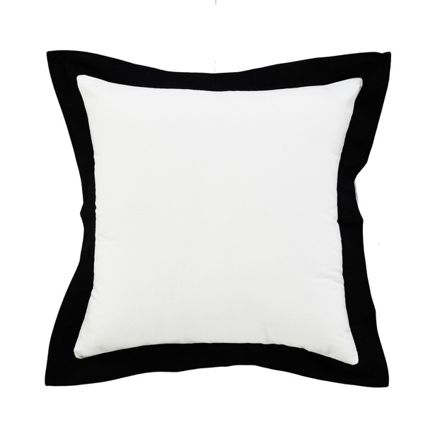 Set Of Two 20" X 20" White Geometric Zippered 100% Cotton Throw Pillow