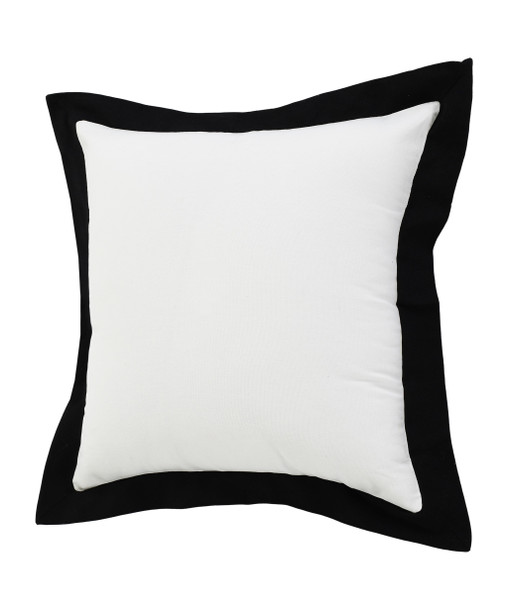 Set Of Two 20" X 20" White Geometric Zippered 100% Cotton Throw Pillow