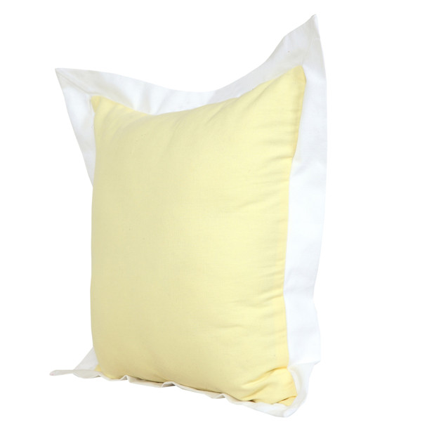 Set Of Two 20" X 20" Yellow Geometric Zippered 100% Cotton Throw Pillow