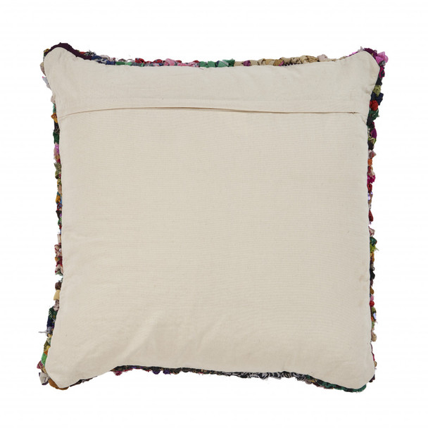 Set Of Two 26" X 26" Multicolored Striped Zippered Natural Throw Pillow