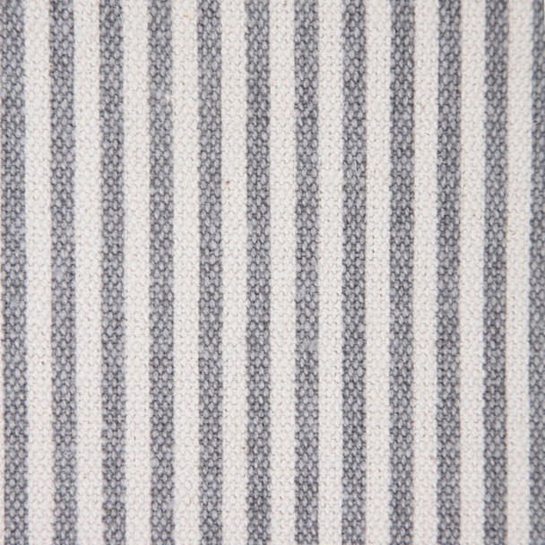Set Of Two 20" X 20" Gray Striped Zippered 100% Cotton Throw Pillow