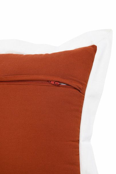 Set Of Two 20" X 20" Brown Geometric Zippered 100% Cotton Throw Pillow
