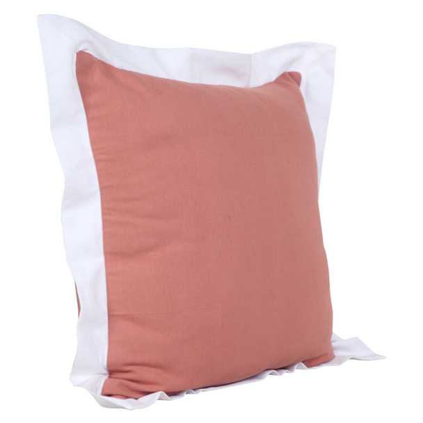 Set Of Two 20" X 20" Pink Geometric Zippered 100% Cotton Throw Pillow