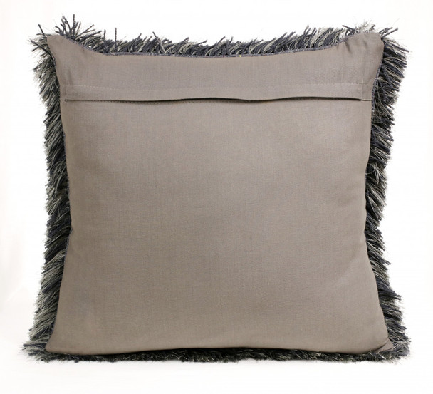 Set Of Two 20" X 20" Gray Solid Color Zippered Polyester Throw Pillow