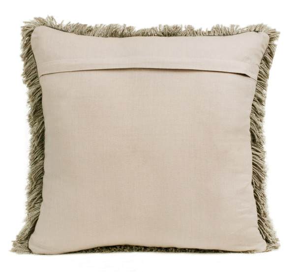 Set Of Two 20" X 20" Tan Solid Color Zippered Polyester Throw Pillow