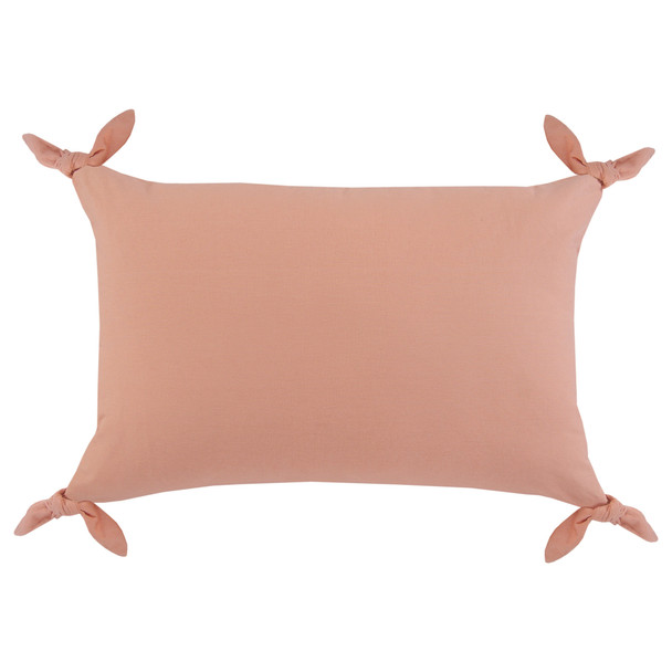 Set Of Two 16" X 24" Pink Solid Color Zippered 100% Cotton Throw Pillow