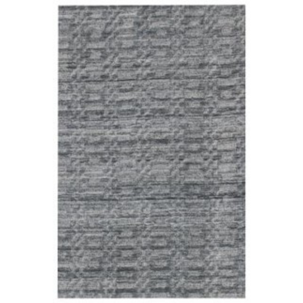 5' X 8' Charcoal And Rust Hand Loomed Area Rug