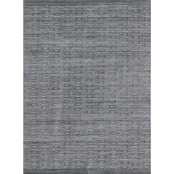 5' X 8' Charcoal And Rust Hand Loomed Area Rug