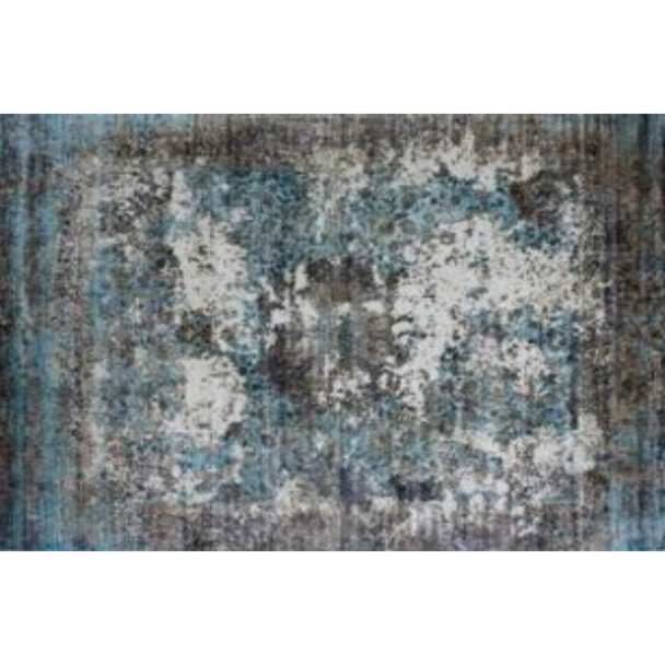 8 Gray And Ivory Abstract Hand Loomed Area Rug