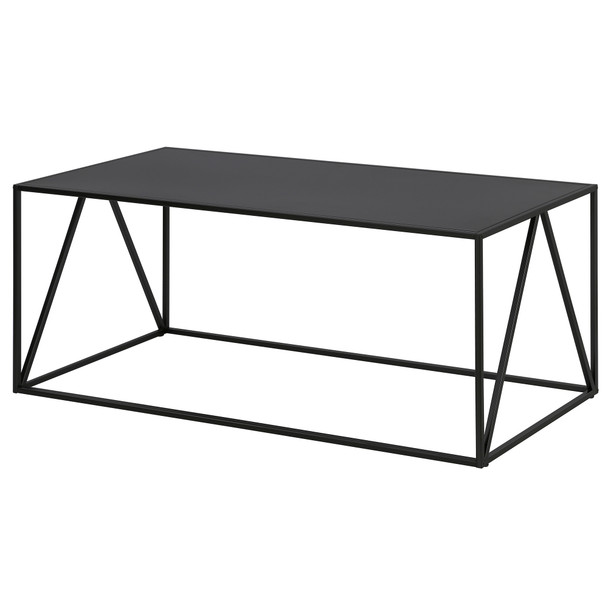 45" Black Steel Rectangular Coffee Table