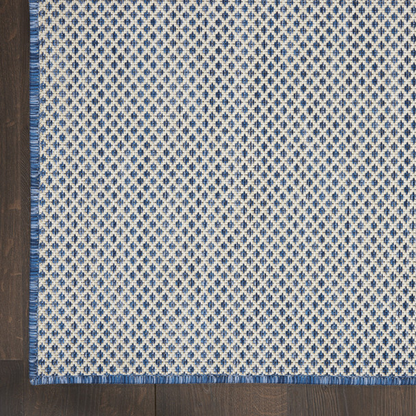 4' X 6' Blue Geometric Power Loom Area Rug