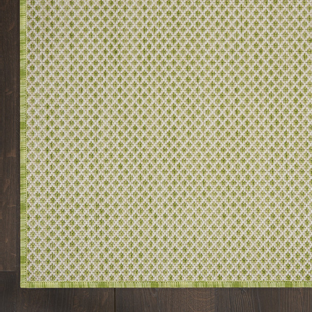 4' X 6' Green Geometric Power Loom Area Rug