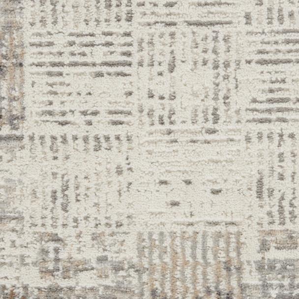 20' Gray Abstract Power Loom Runner Rug