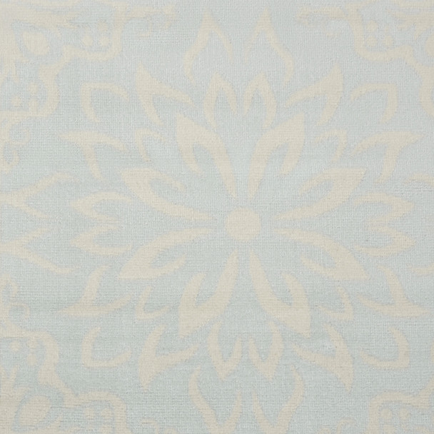 8' X 10' Light Blue Floral Power Loom Area Rug