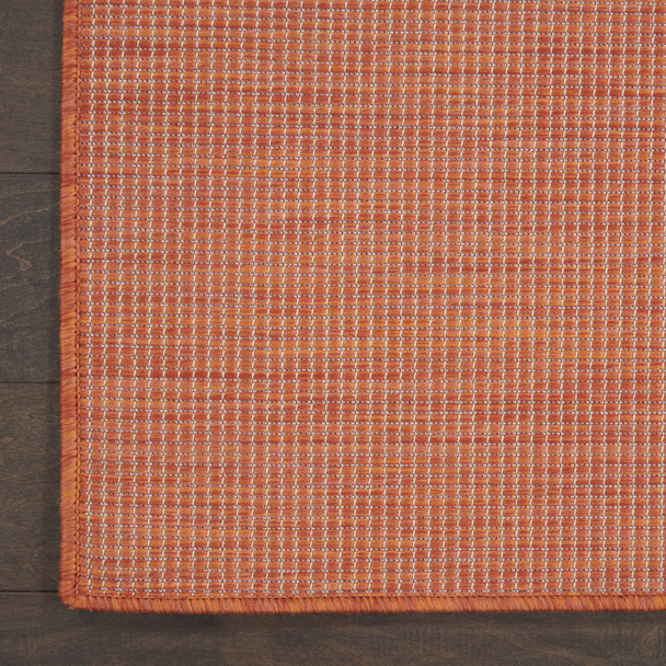 8' Rust Power Loom Runner Rug