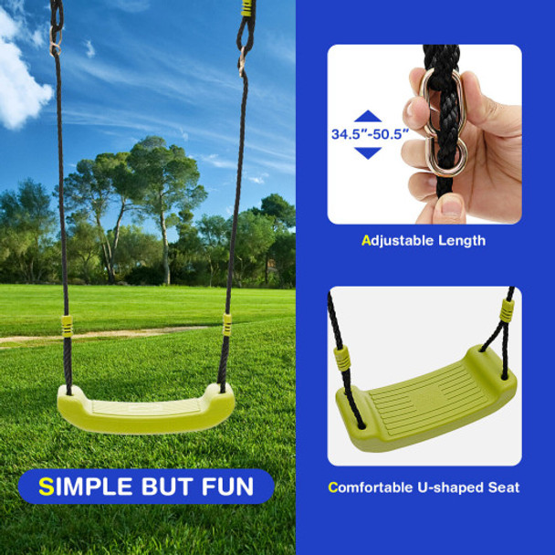 440 Pounds Kids Swing Set with Two Swings and One Glider