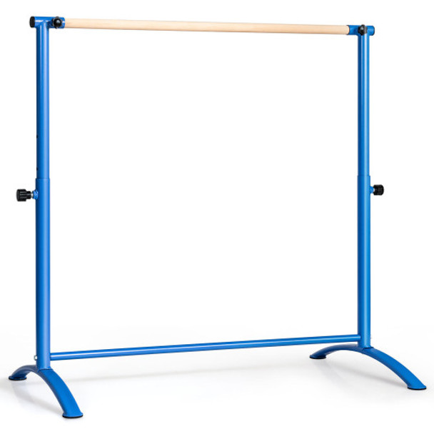 51 Inch Ballet Barre Bar with 4-Position Adjustable Height-Blue