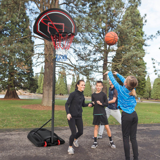 Portable Basketball Hoop Stand with Wheels and 2 Nets