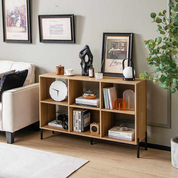 Open-Back Bookshelf with Drawer for Study