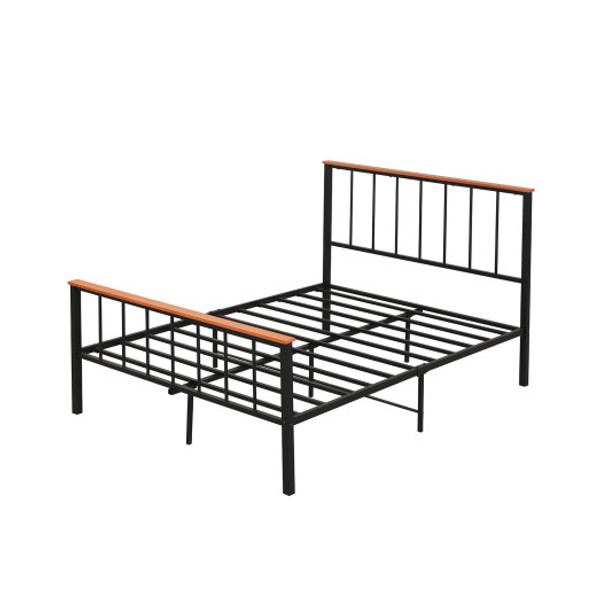 Full Bed Frame with Headboard and Footboard-Full Size