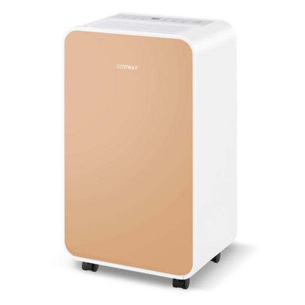 32 Pints/Day Portable Quiet Dehumidifier for Rooms up to 2500 Sq. Ft-Pink