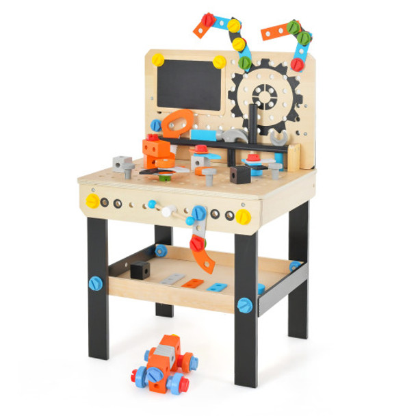 Pretend Play Workbench with Tools Set and Realistic Accessories