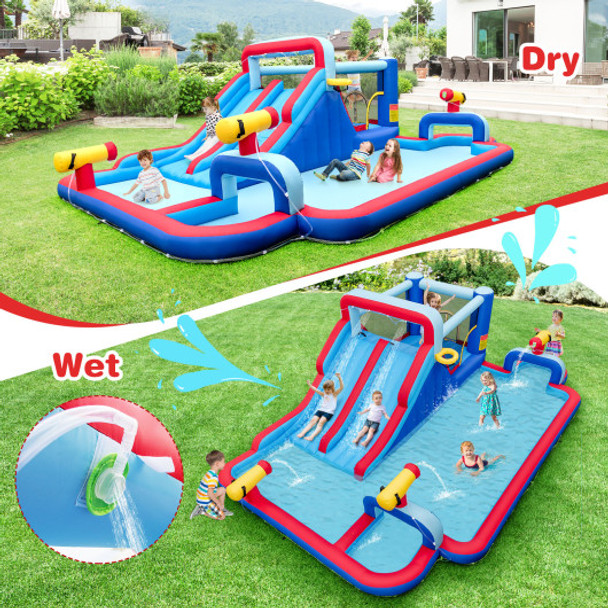 Inflatable Water Slide Park for Kids Backyard Outdoor Fun (without Blower)