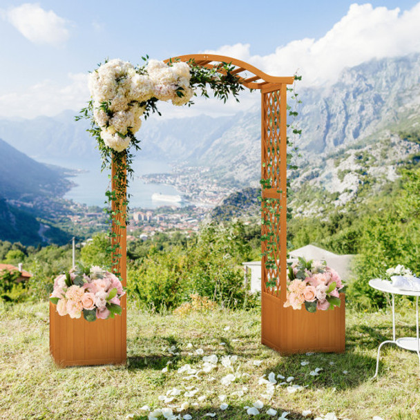 Garden Arbor with Planter-Natural