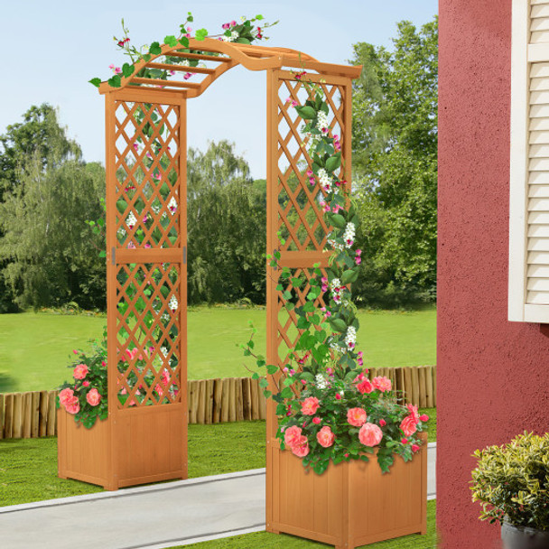 Garden Arbor with Planter-Natural