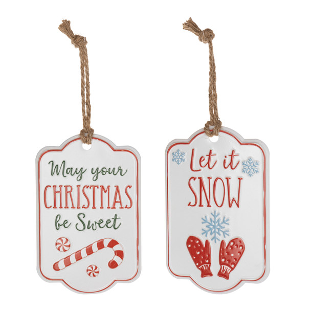 Holiday Sentiment Tag Ornament (Set of 12) - 86045