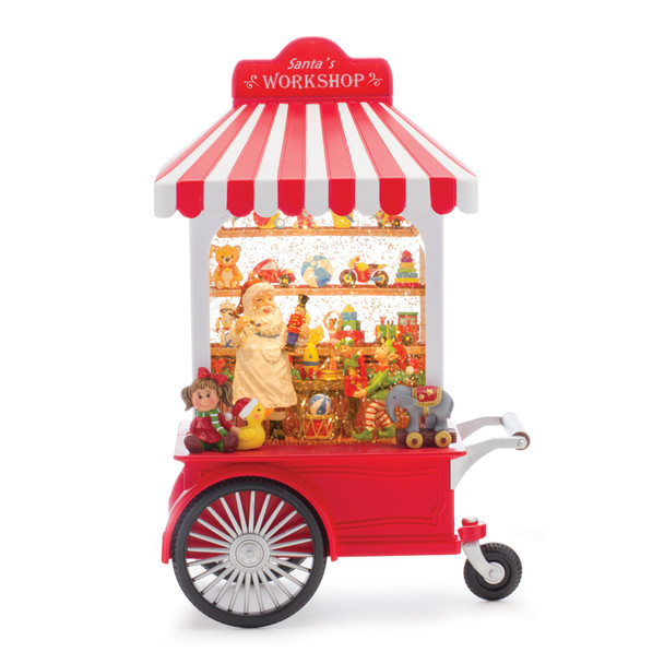 LED Snow Globe Santa's Workshop Stand 10.75"H - 86086