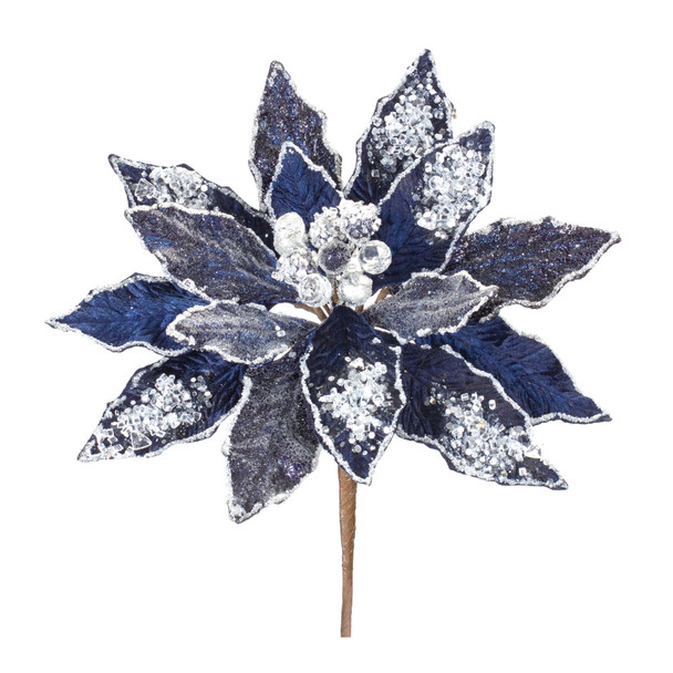 Frosted Poinsettia Stem (Set of 6) - 86089