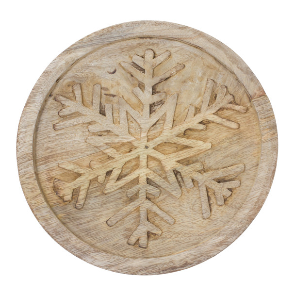 Natural Wood Holiday Trivet (Set of 2) - 86134