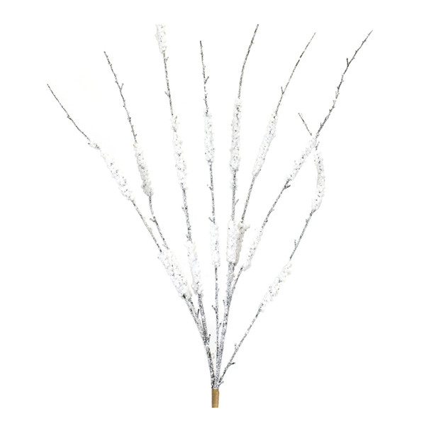 Flocked Tinsel Branch (Set of 12) - 86194