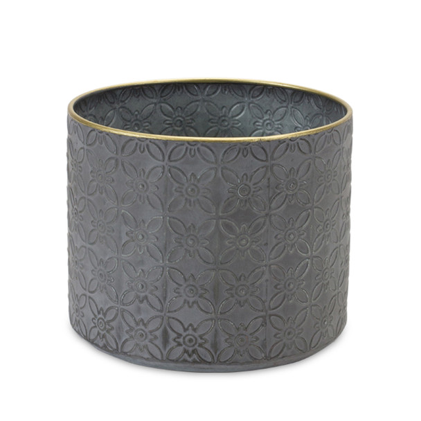 Ornate Geometric Metal Planter (Set of 4) - 86218