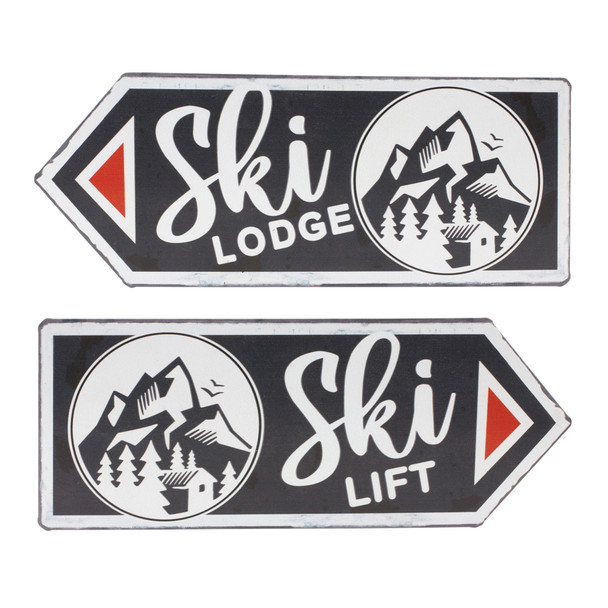 Ski Lift Lodge Sign (Set of 6) - 86320