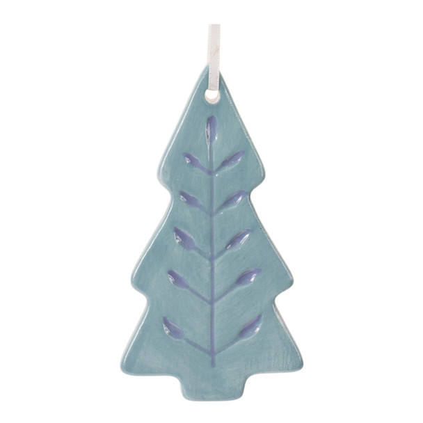 Etched Ceramic Tree Ornament (Set of 24) - 86349
