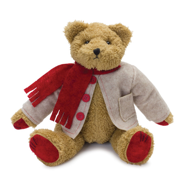 Vintage Teddy Bear with Coat and Scarf 14"H - 86354