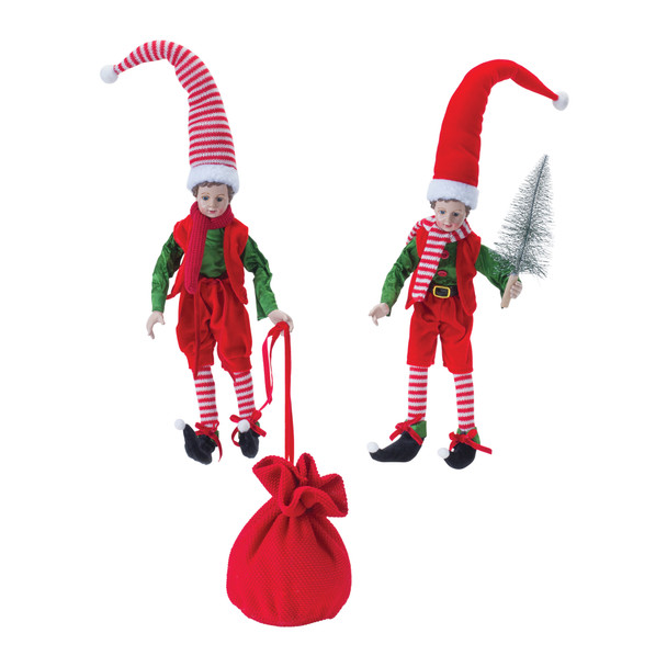 Vintage Elf Shelf Sitter (Set of 2) - 86355