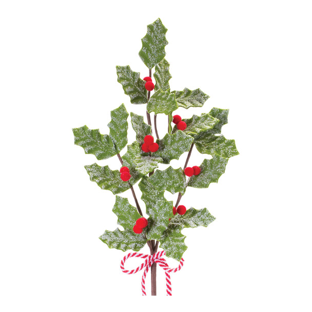 Fabric Holly Berry Spray (Set of 6) - 86412