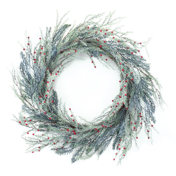 Mixed Pine Berry Wreath 24"D - 86421