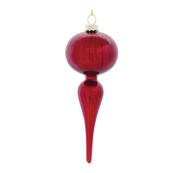 Glass Finial Drop Ornament (Set of 12) - 86436