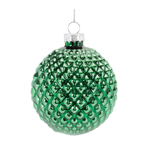 Textured Glass Ball Ornament (Set of 12) - 86438