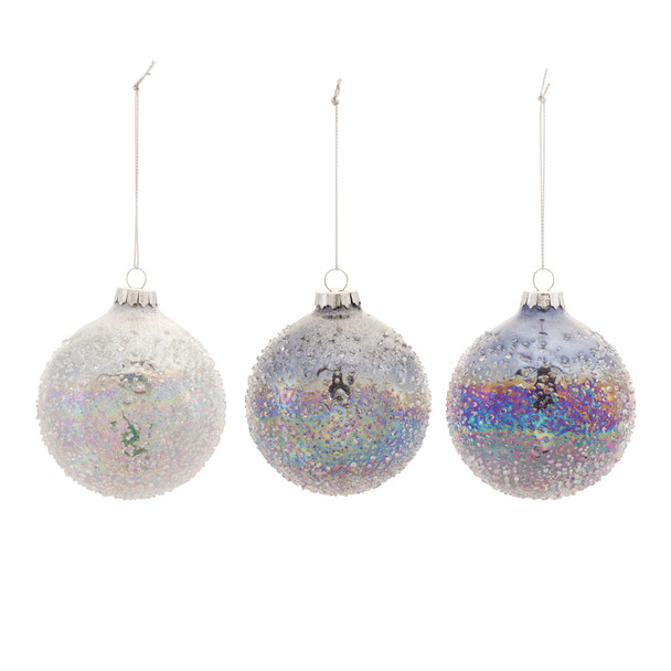 Irredescent Glass Ball Ornament (Set of 12) - 86454