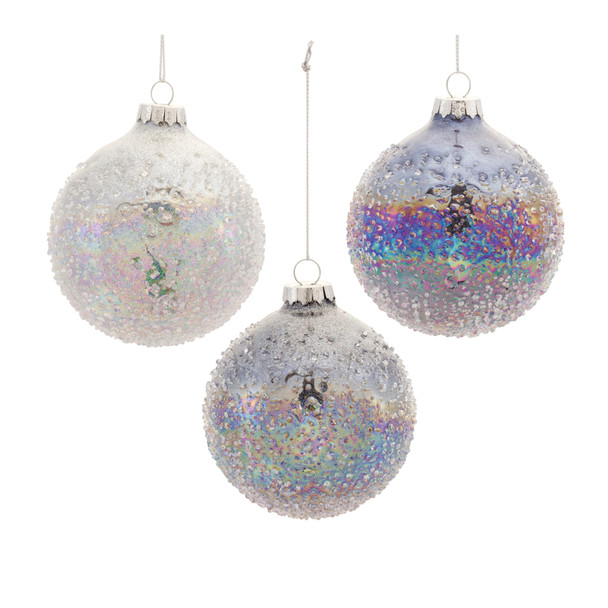 Irredescent Glass Ball Ornament (Set of 12) - 86454