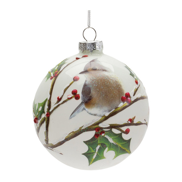 Glass Bird Branch Ornament (Set of 6) - 86474
