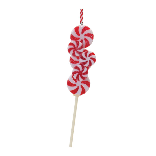 Peppermint Candle Drop Ornament (Set of 24) - 86475