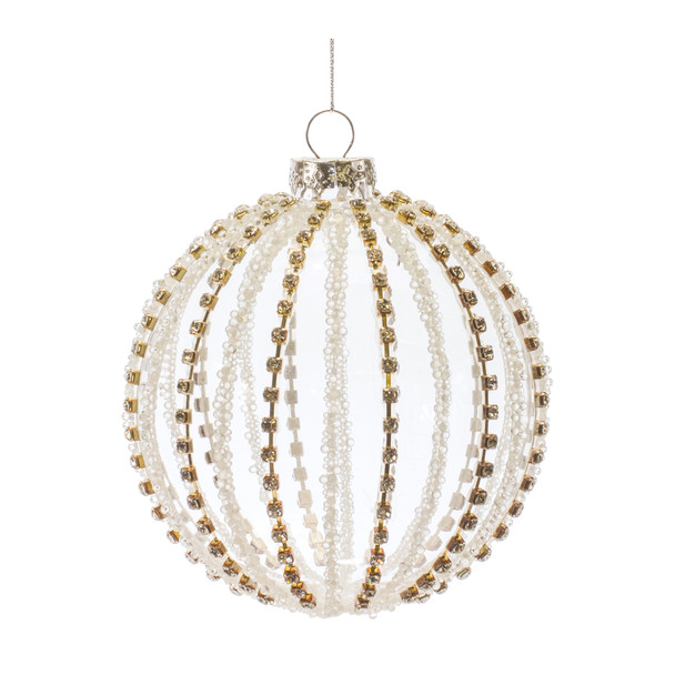 Jeweled Glass Ball Ornament (Set of 6) - 86483